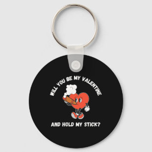 Cigar Valentine's Day Smoking Heart Vintage Funny Keychain