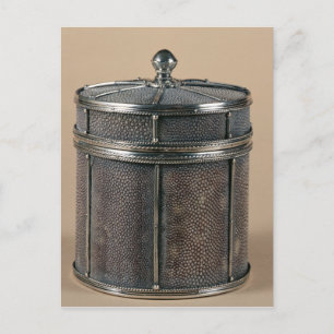 Cigarette box with shagreen sides, 1928 postcard