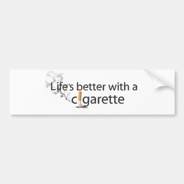 Cigarette Humour Bumper Sticker (Front)