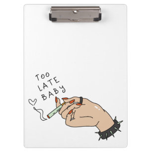 Cigarette in Hand Anti-Valentine Clipboard