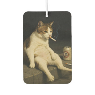 Cigarette Kitten Funny Smoking Cat Gen Z Meme Air Freshener