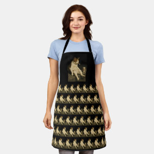 Cigarette Kitten Funny Smoking Cat Gen Z Meme Apron