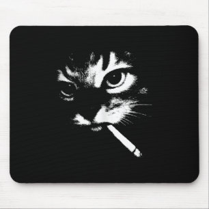 Cigarette Kitten Funny Smoking Cat Meme Gangster C Mouse Pad