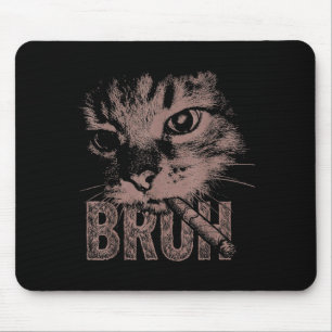 Cigarette kitten funny smoking cat meme stupid mouse pad