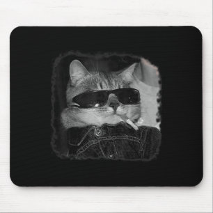 Cigarette Kitten Gang Cat Smoking Cigarette Funny  Mouse Pad