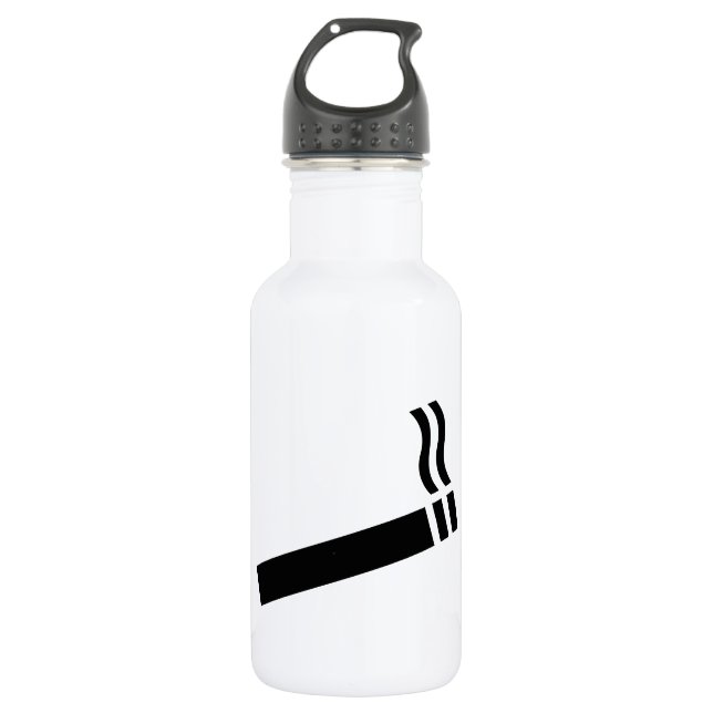 Cigarette smoking 532 ml water bottle (Front)