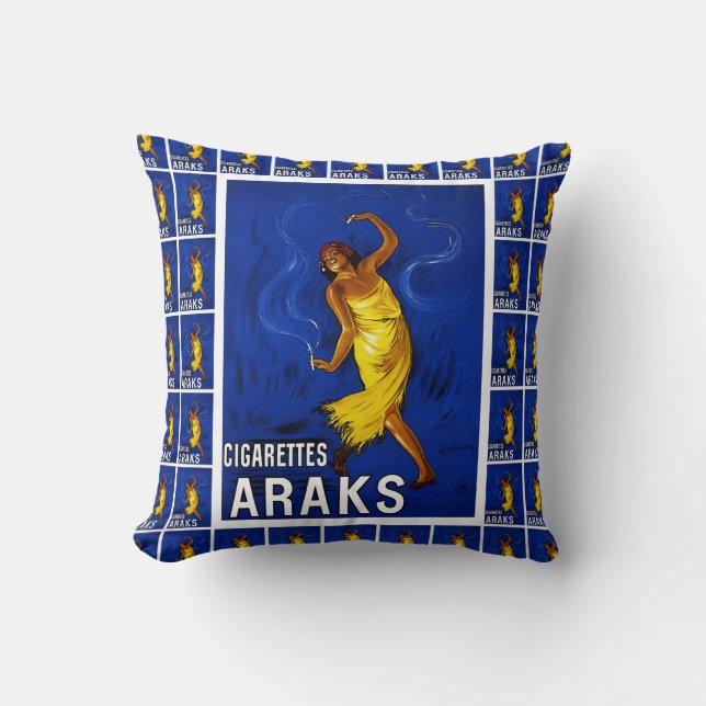 Cigarettes Araks Throw Pillow (Front)