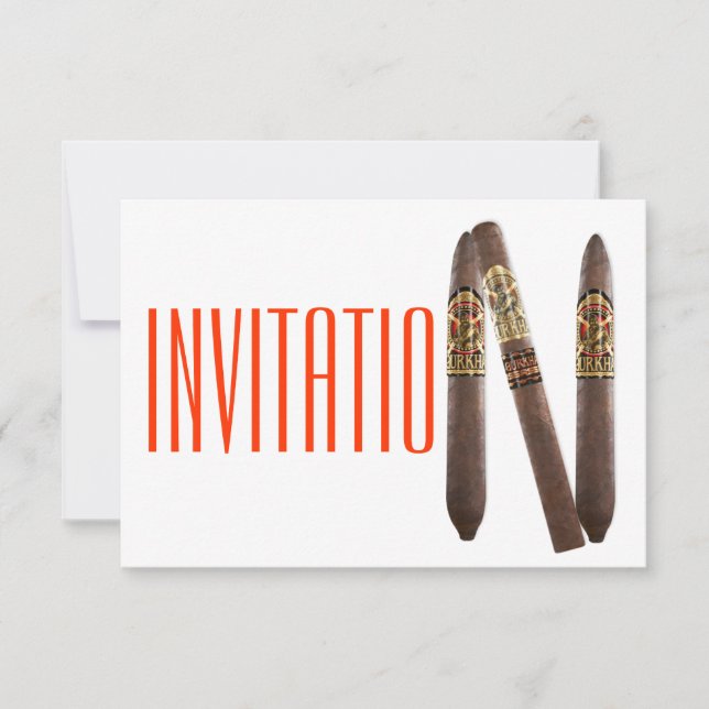 Cigaro Party Lounge Cuban Invitation (Front)