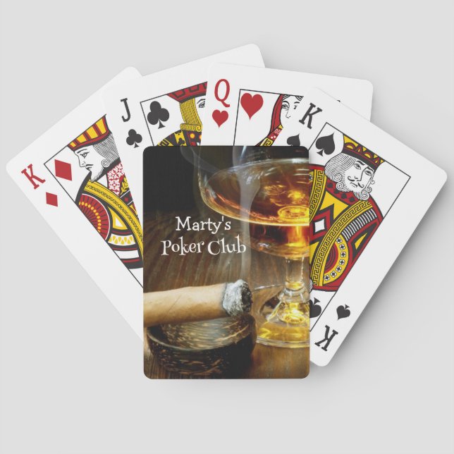 Cigars Poker Cocktails Games  Playing Cards (Back)