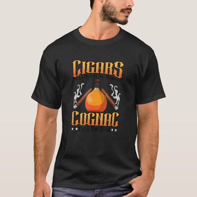 Cigars Solve Most Of My Problems, Cognac   T-Shirt (Front)