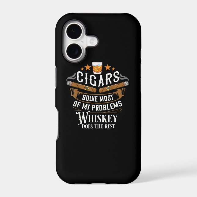 Cigars Solve Most Of My Problems Whiskey (Back)