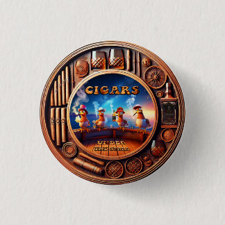 Cigars Under the stars 1 Inch Round Button