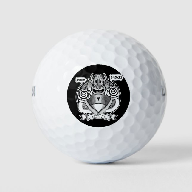 Ciggy Says Smoke! Golf Balls (Front)