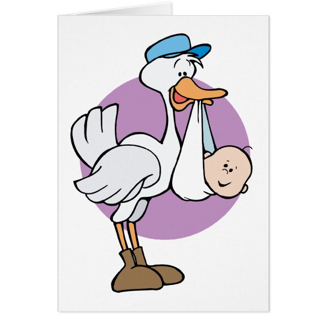 Cigogne avec le bébé (Devant)