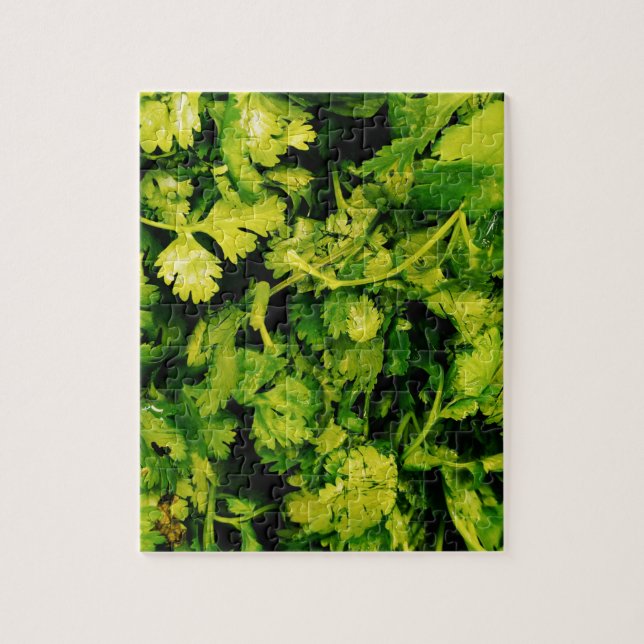 Cilantro / Coriander Leaves Jigsaw Puzzle (Vertical)