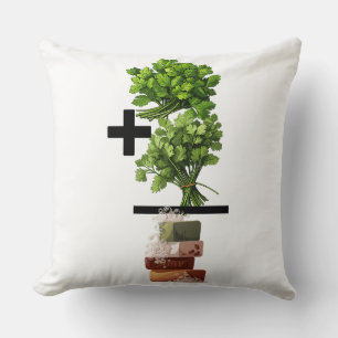 Cilantro Math – Funny Anti-Cilantro Throw Pillow