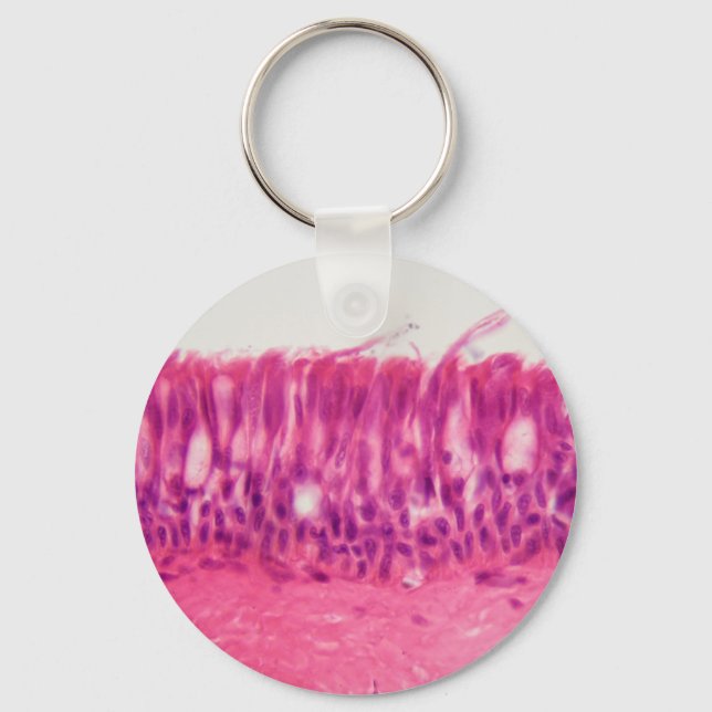 Ciliated epithelium under the microscope. keychain (Front)