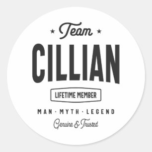 Cillian Lifetime Member Personalized Name Cillian Classic Round Sticker
