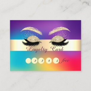 Cils Faux Pailletés Carte de Fidélité Ombrée Holog