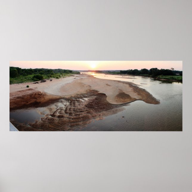 Cimarron River Sunset, June, 2012 - I Poster (Front)
