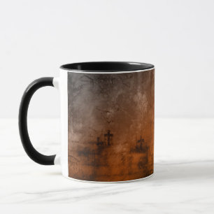 Cimetière Brown gris et noir Motif Halloween Mug