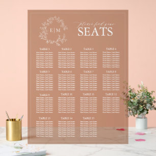 Cimetière en terre cuite Monogramme Mariage Siège