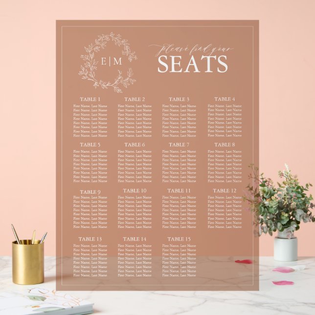 Cimetière en terre cuite Monogramme Mariage Siège (Mariage)