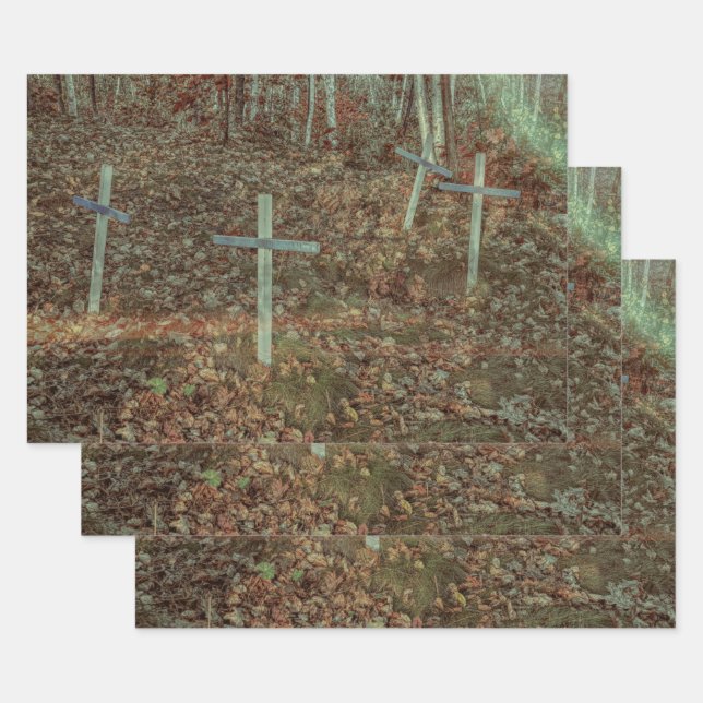 Cimetière gothique Traverse Brown Feuilles d'autom (Lot)