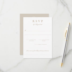 Cimier Botanique Monogramme Mariage Carte RSVP