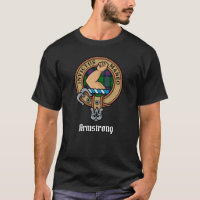 Cimier Clan Armstrong sur T-Shirt Tartan