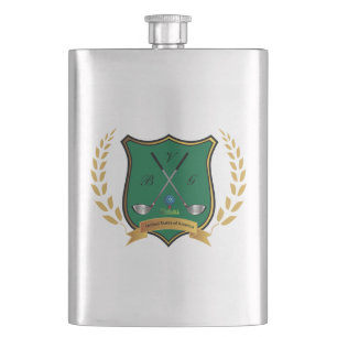 Cimier de GOLF avec couronne de Laurel et fiole de