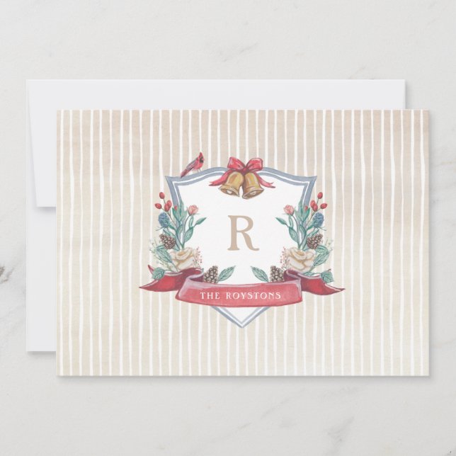 Cimier de Noël - Monogramme familial - Carte de No (Devant)