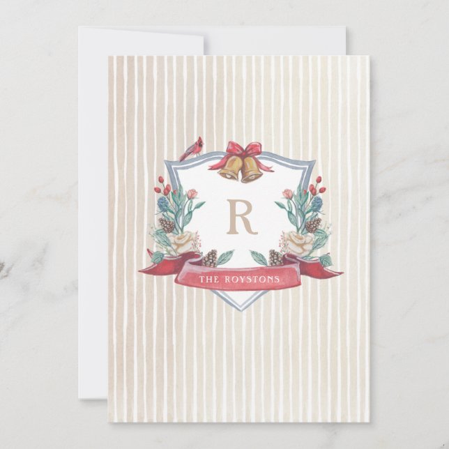 Cimier de Noël - Monogramme familial - Carte de No (Devant)