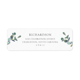 Cimier d'Eucalyptus   Mariage d'aquarelle simple