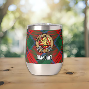 Cimier du clan MacDuff sur tartan