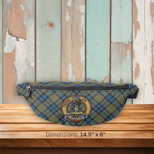 Cimier du clan MacLellan sur tartan ancien