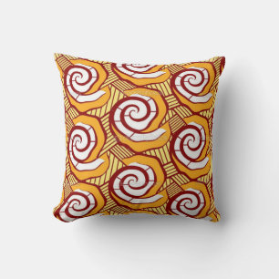 Cinamon Brown Curls Throw Pillow