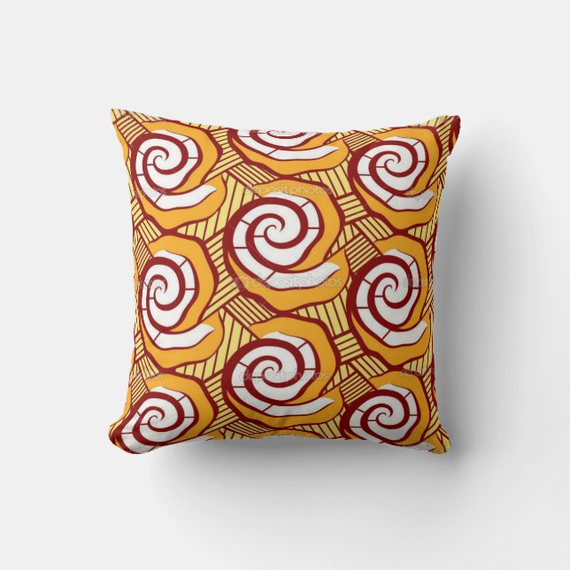 Cinamon Brown Curls  Throw Pillow (Front)