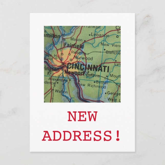 Cincinatti New Address faire-part (Devant)