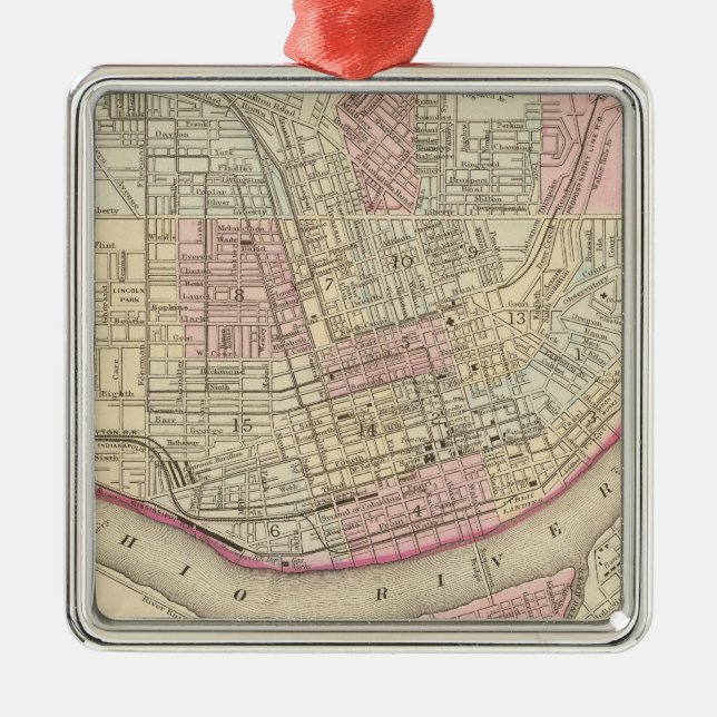 Cincinnati 2 metal ornament (Front)