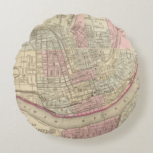 Cincinnati 2 round pillow (Front)