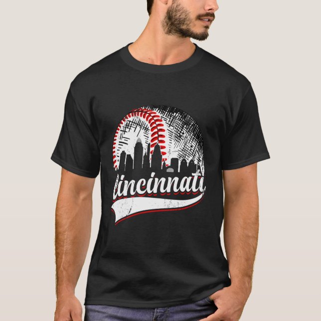 Cincinnati Baseball Game Day T-Shirt (Front)