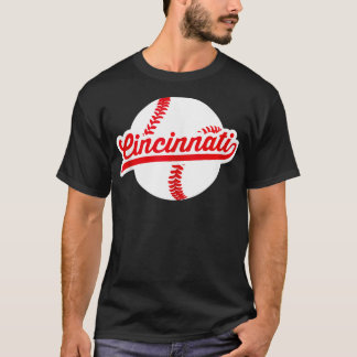 Cincinnati Baseball Vintage Ohio Pride Love City R T-Shirt