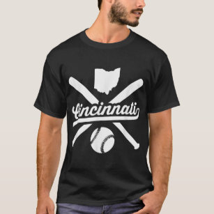 Cincinnati Baseball Vintage Ohio Pride Red Love Ci T-Shirt