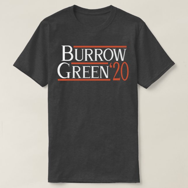 Cincinnati  Burrow Green T-Shirt (Design Front)