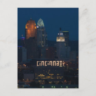 CINCINNATI. CARTES postales OHIO SKYLINE LIGHT SIG