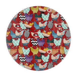 Cincinnati Chickens red Cutting Board