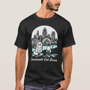 Cincinnati City Ohio Cat Lover T-Shirt