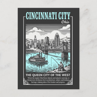 Cincinnati City Ohio The Queen City of The West Postcard