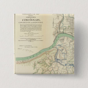 Cincinnati, Covington, Newport 2 Inch Square Button